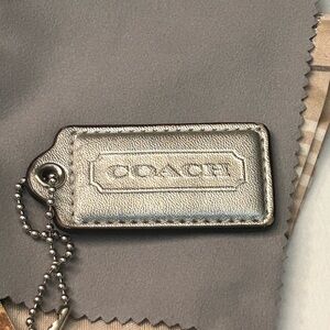 Coach Metallic Silver Hang Tag in Medium